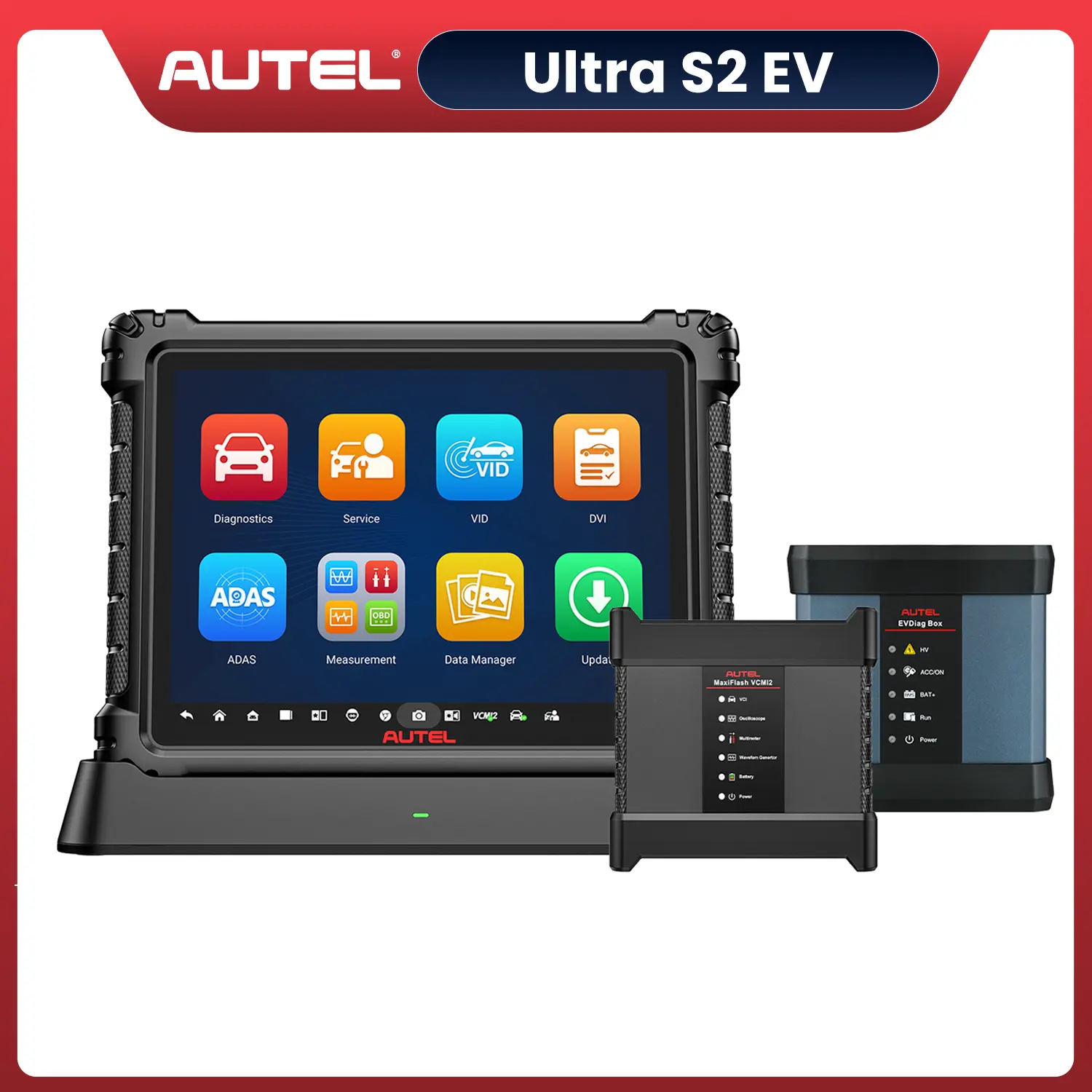 Autel MaxiSys Ultra S2 EV | High-Voltage System Diagnose & Battery Pack Test | With AI, 6-IN-1 VCMI2, Topology 3.0, Enhanced Oscilloscope, 48+ Services, Upgraded from Autel Ultra (US Shipping Only)